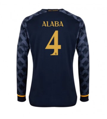 Maillot de foot Real Madrid David Alaba #4 Extérieur 2023-24 Manche Longue